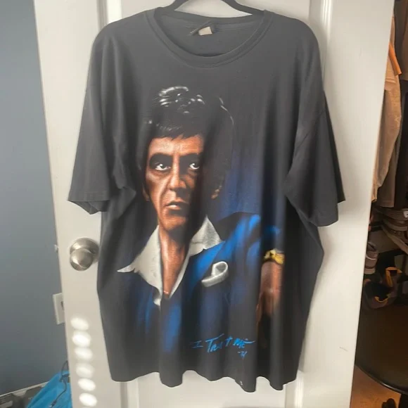 トップス vintage SCARFACE long T shirt Scarface Clothing Co. I Trust Me Long Sleeve T Shirt Men Sz 3XL